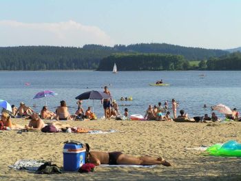 Strand in Frymburk am Lipno Stausee