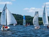 auf dem Moldaustausee Segeln