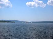 der Ort Lipno am Moldaustausee in Tschechien 