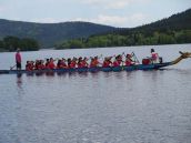 Rudern Paddeln Sport und Freizeit auf dem Lipno Stausee