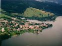 Blick auf Frymburk am Moldaustausee